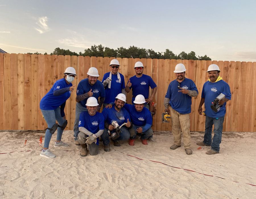 All Texas Fence installation crew on a Houston jobsite
